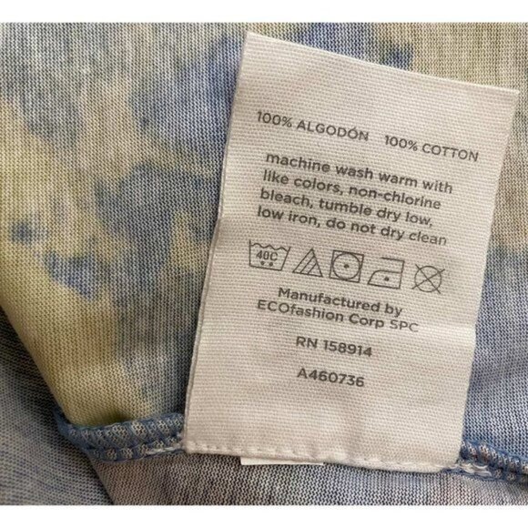 Seed Style Organic Cotton Watercolor Print Top LARGE (909) - Picture 4 of 6